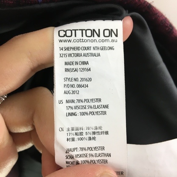 Cotton On Blazer Purple Black & Blue Size Small - Picture 5 of 7